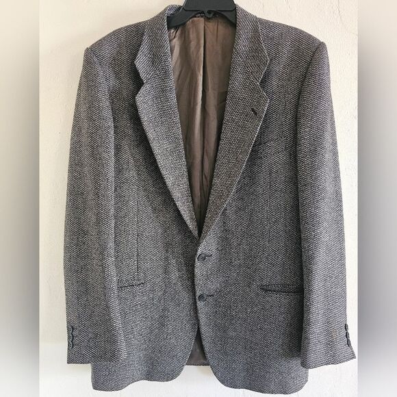 Mani By Giorgio Armani Brown Mens Blazer Size 41L Made in Italy - Picture 1 of 16